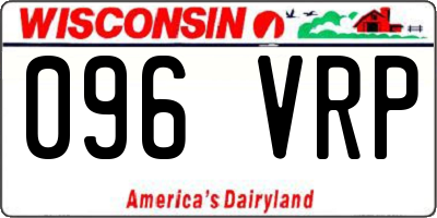 WI license plate 096VRP