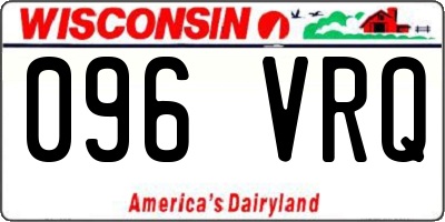 WI license plate 096VRQ