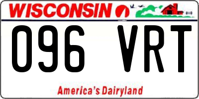 WI license plate 096VRT
