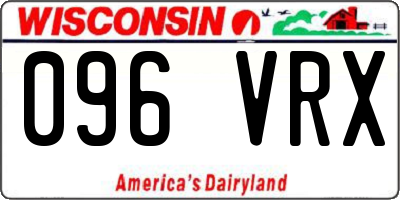 WI license plate 096VRX