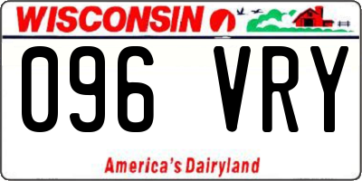 WI license plate 096VRY