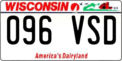 WI license plate 096VSD