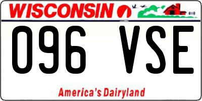 WI license plate 096VSE
