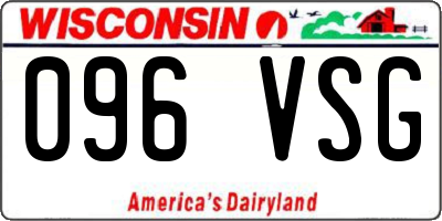 WI license plate 096VSG