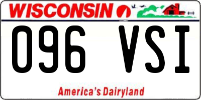 WI license plate 096VSI