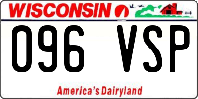 WI license plate 096VSP