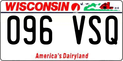 WI license plate 096VSQ