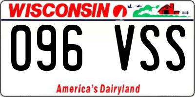 WI license plate 096VSS