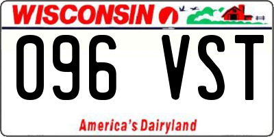 WI license plate 096VST