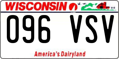 WI license plate 096VSV
