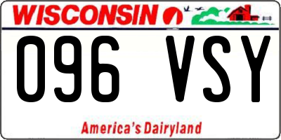 WI license plate 096VSY