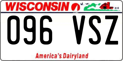 WI license plate 096VSZ