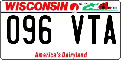WI license plate 096VTA
