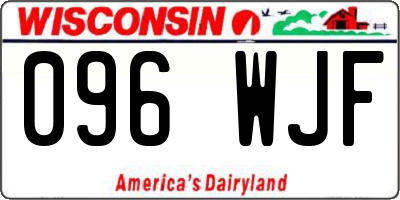WI license plate 096WJF