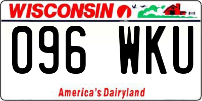 WI license plate 096WKU