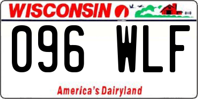 WI license plate 096WLF