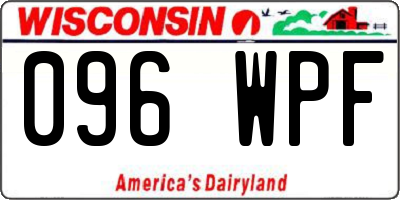 WI license plate 096WPF