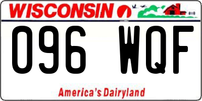 WI license plate 096WQF