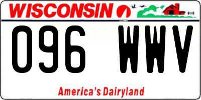 WI license plate 096WWV