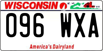WI license plate 096WXA