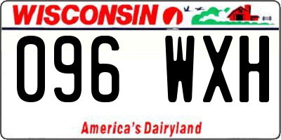 WI license plate 096WXH