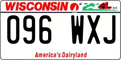 WI license plate 096WXJ