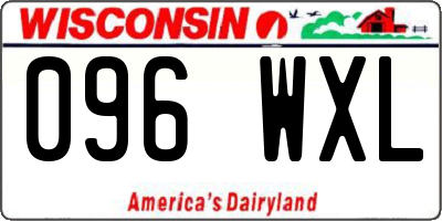 WI license plate 096WXL