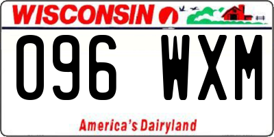 WI license plate 096WXM