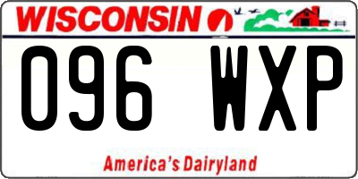 WI license plate 096WXP