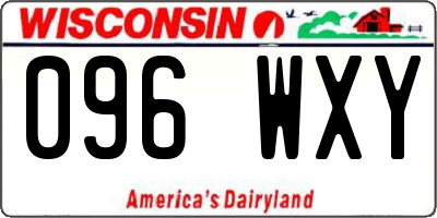 WI license plate 096WXY