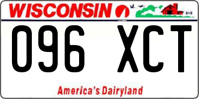 WI license plate 096XCT