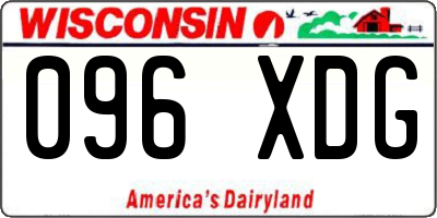 WI license plate 096XDG