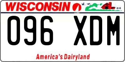 WI license plate 096XDM
