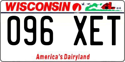 WI license plate 096XET