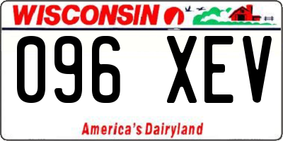WI license plate 096XEV