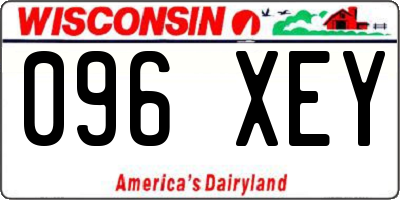 WI license plate 096XEY