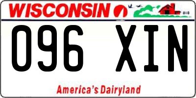 WI license plate 096XIN