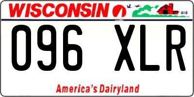 WI license plate 096XLR