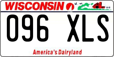 WI license plate 096XLS