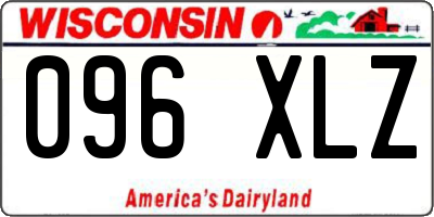 WI license plate 096XLZ