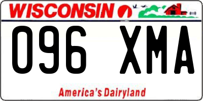 WI license plate 096XMA