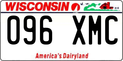 WI license plate 096XMC
