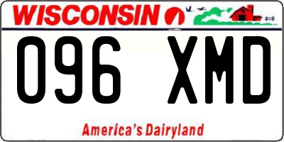 WI license plate 096XMD