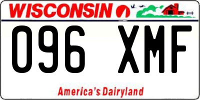 WI license plate 096XMF