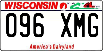 WI license plate 096XMG