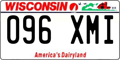 WI license plate 096XMI