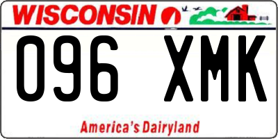 WI license plate 096XMK