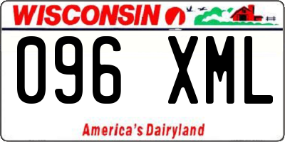 WI license plate 096XML