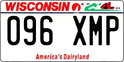 WI license plate 096XMP