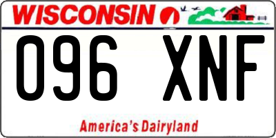 WI license plate 096XNF